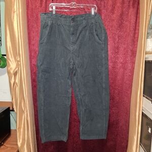 American Eagle Outfitters Charcoal Wide-Leg Corduroy Pants